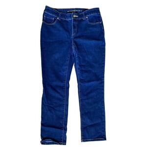 The‎ so slimming slim blue denim jean straight leg pants women size 0 Short